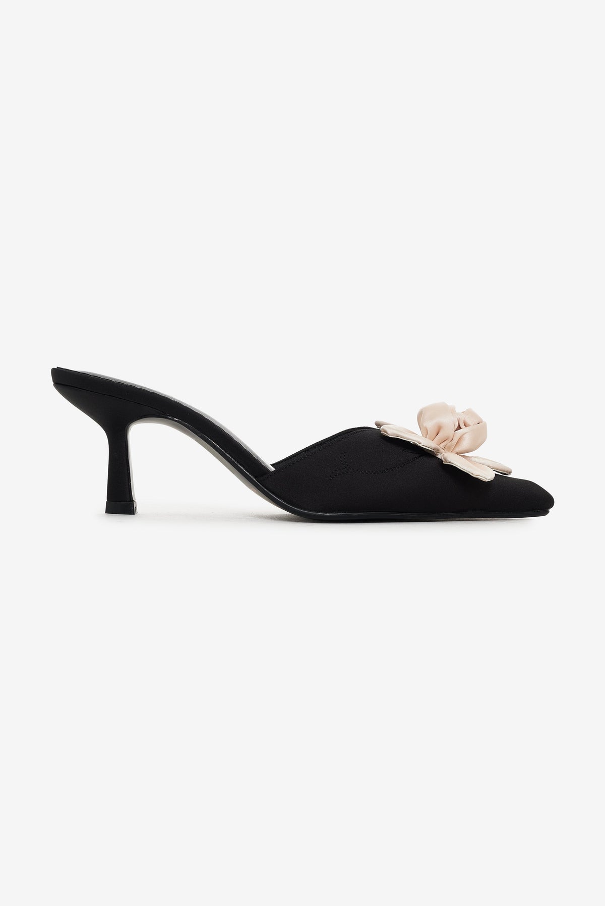 Claudine Mule Heel Black - For Love & Lemons