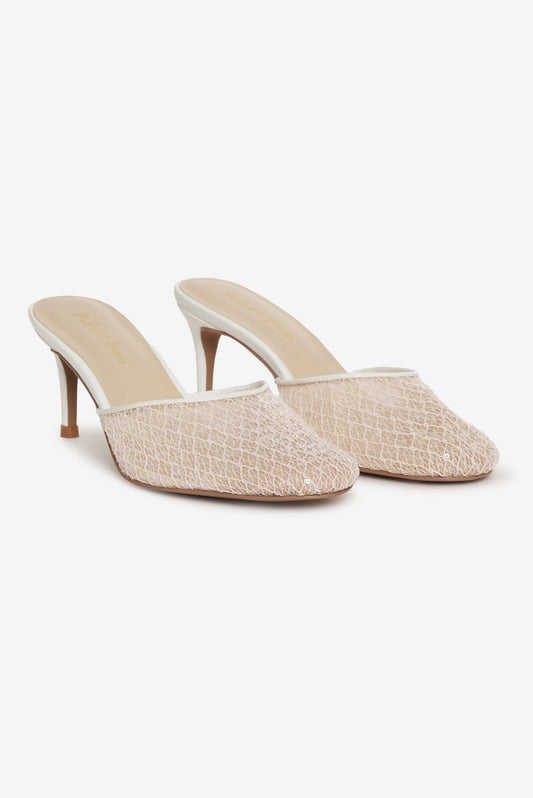 Claudia Lace Heel White - For Love & Lemons