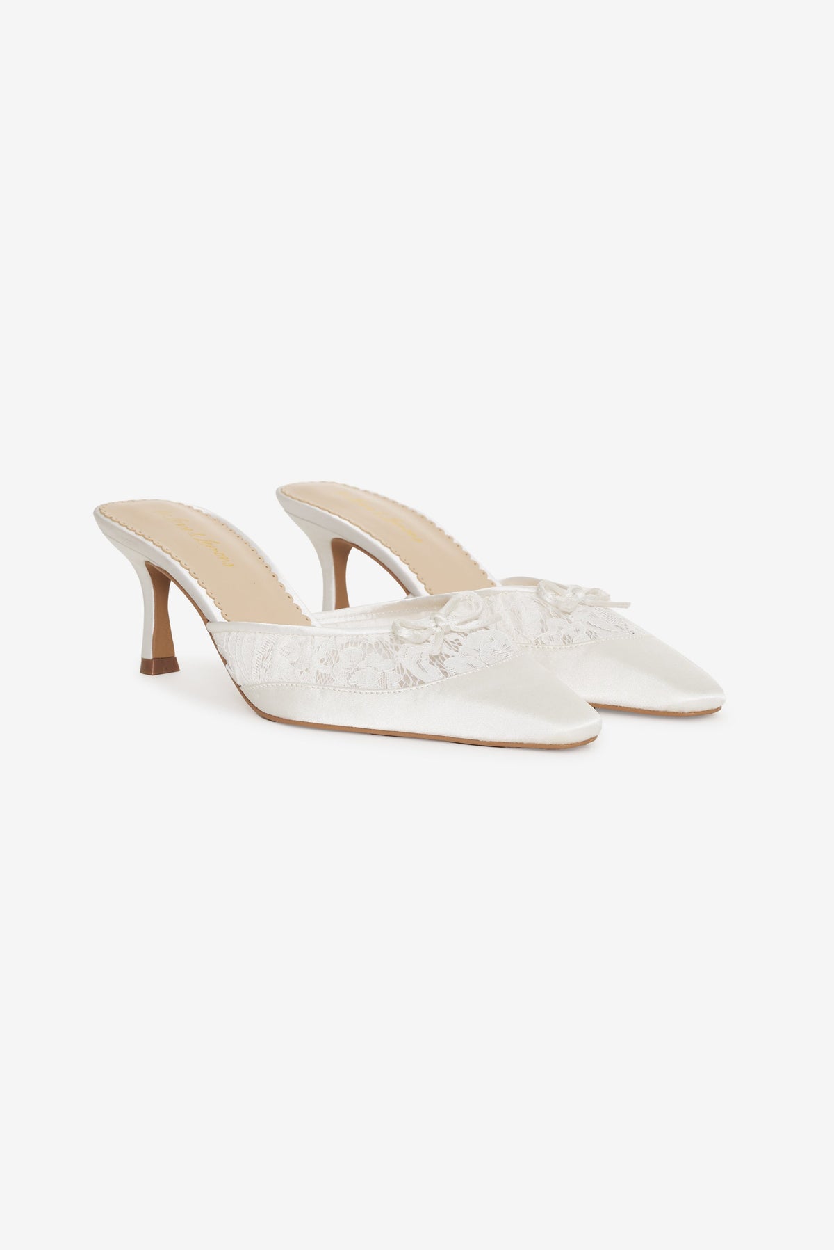 Beatrice Lace Mule White - For Love & Lemons