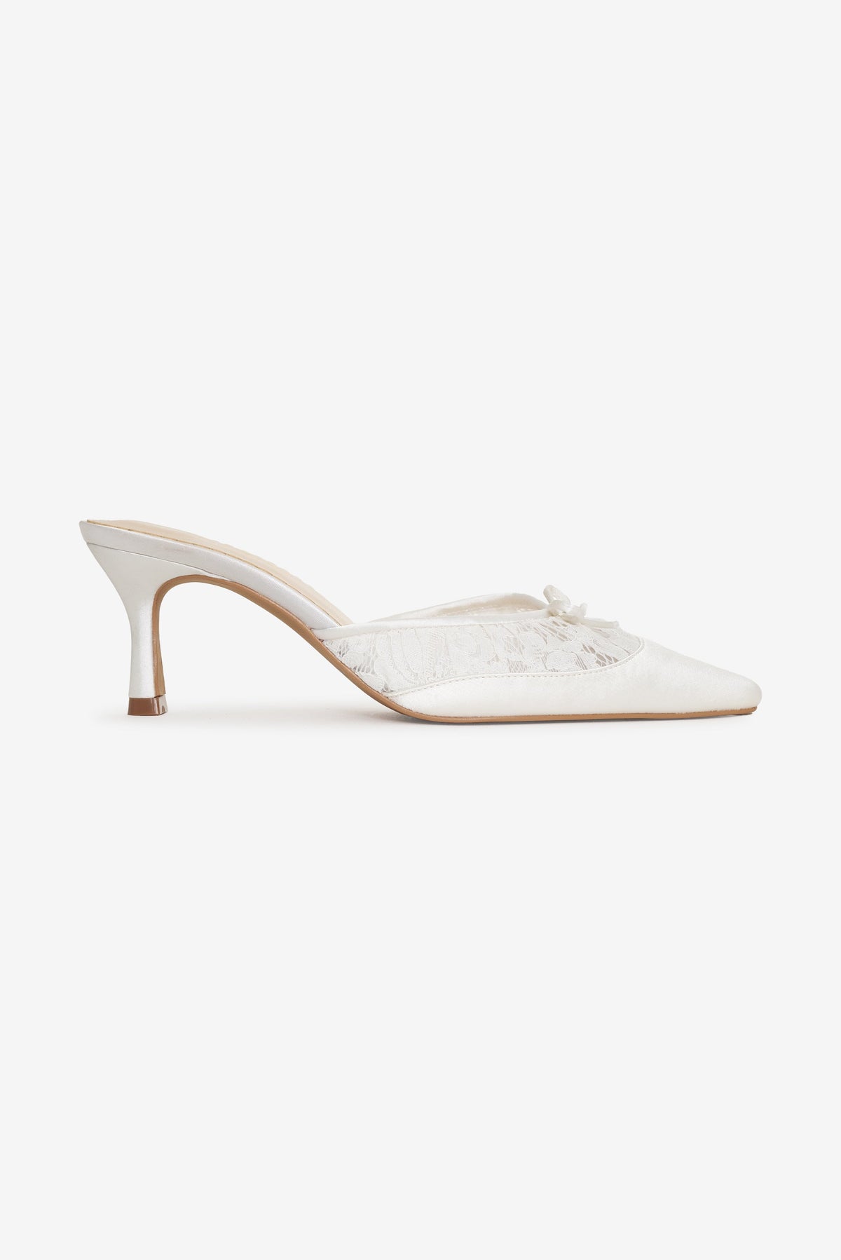 Beatrice Lace Mule White - For Love & Lemons