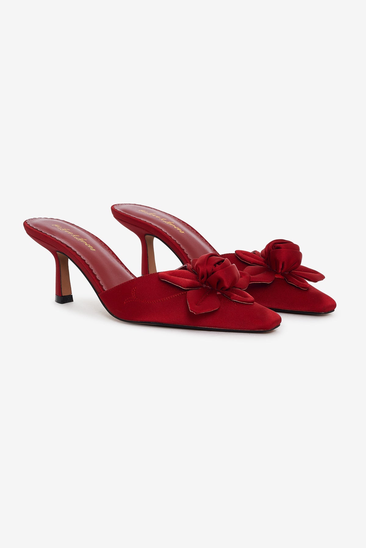 Claudine Mule Heel Red - For Love & Lemons