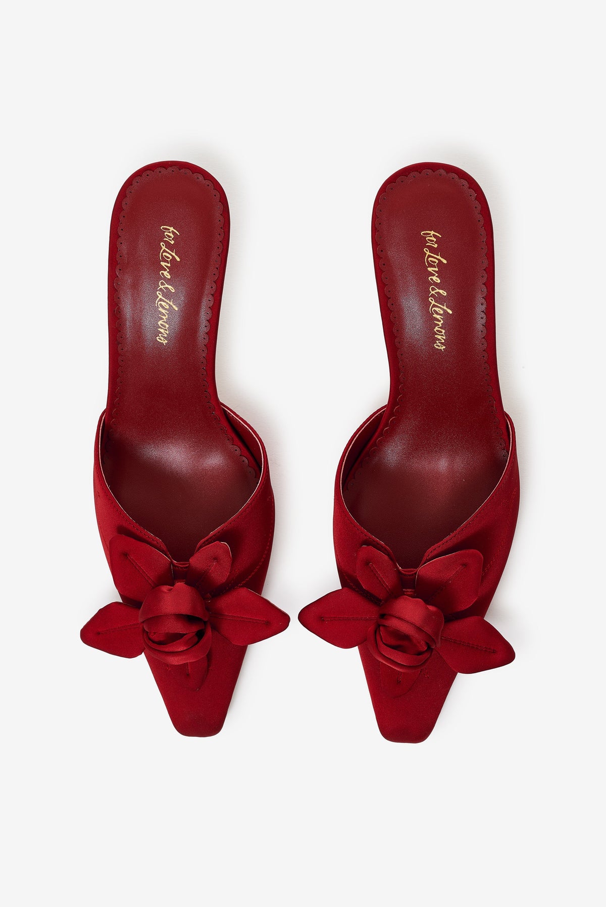Claudine Mule Heel Red - For Love & Lemons