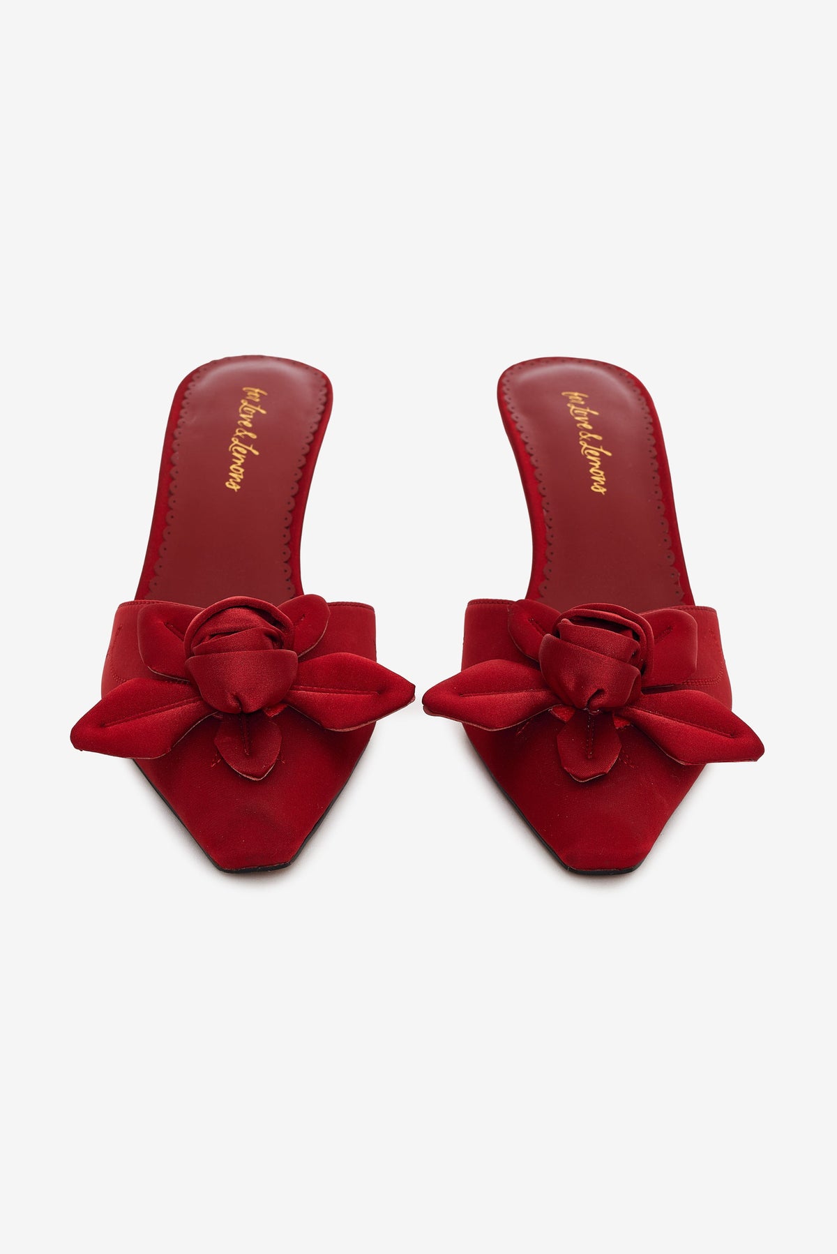 Claudine Mule Heel Red - For Love & Lemons