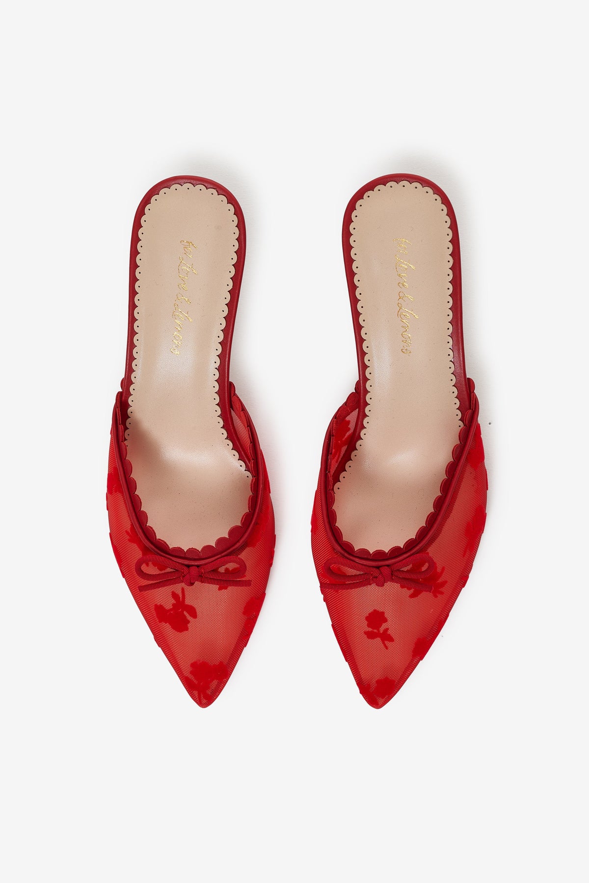 Sylvie Mule Heel Red - For Love & Lemons