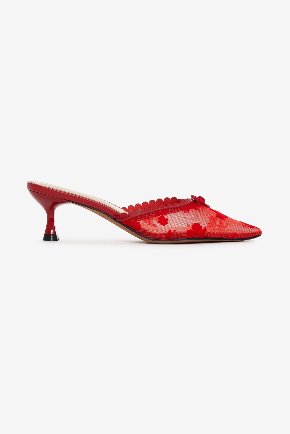 Sylvie Mule Heel Red - For Love & Lemons