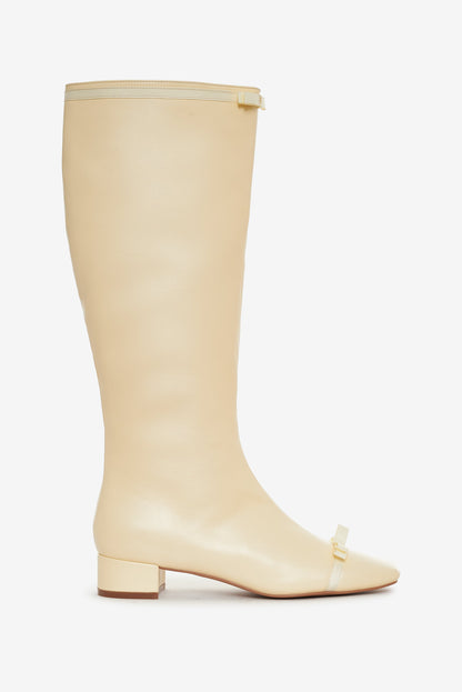 Claudine Cap Toe Boot Cream - For Love & Lemons