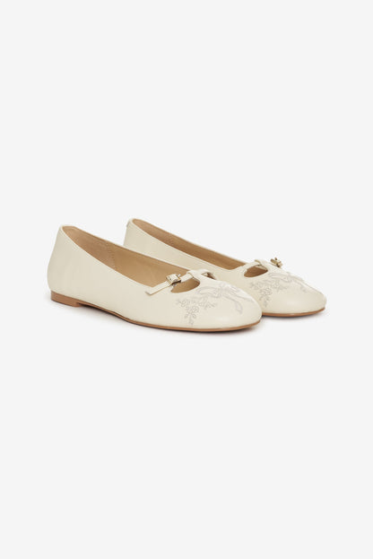 Amelia Ballet Flat Cream - For Love & Lemons