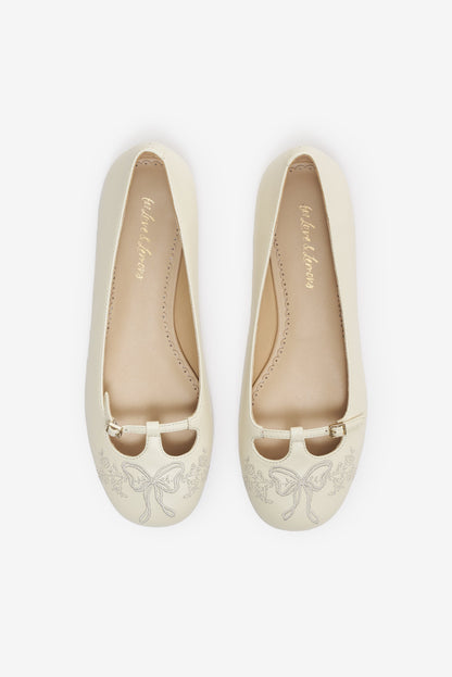 Amelia Ballet Flat Cream - For Love & Lemons