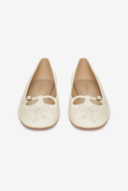 Amelia Ballet Flat Cream - For Love & Lemons