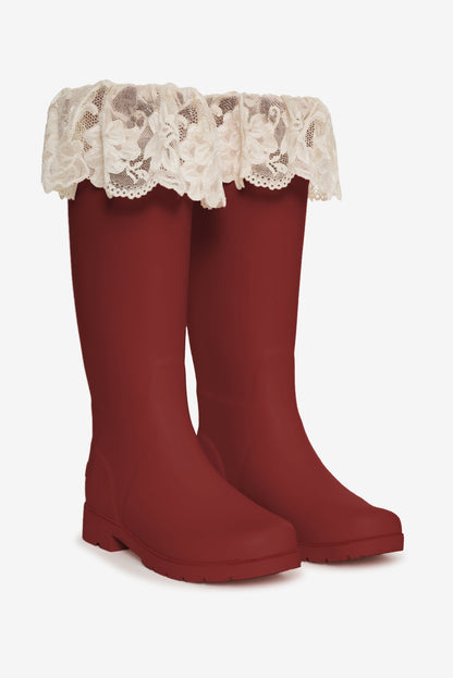 Brigitta Rain Boot Red - For Love & Lemons