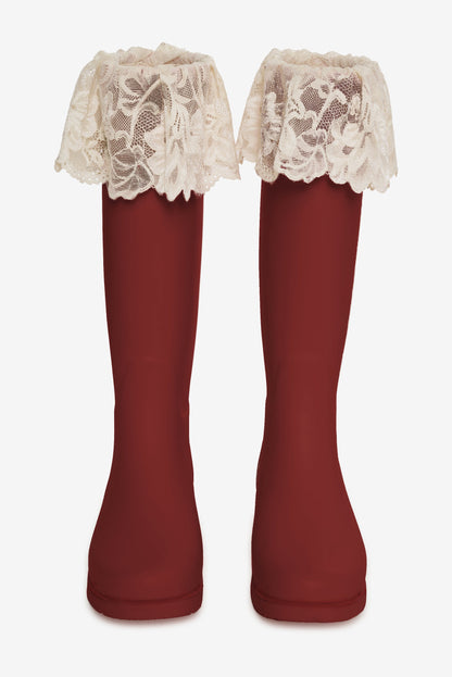 Brigitta Rain Boot Red - For Love & Lemons