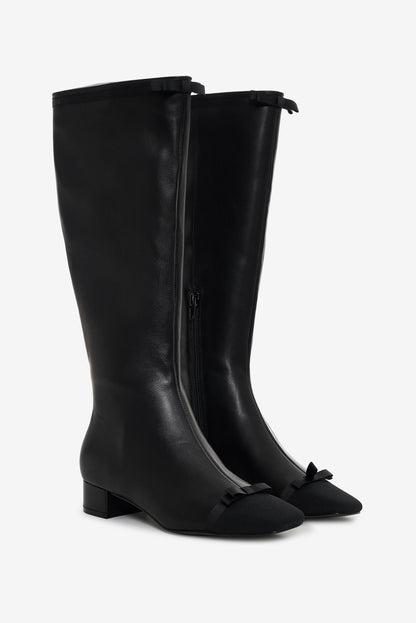 Claudine Cap Toe Boot Black - For Love & Lemons
