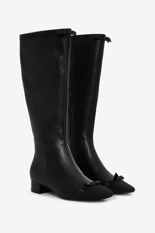 Claudine Cap Toe Boot Black - For Love & Lemons