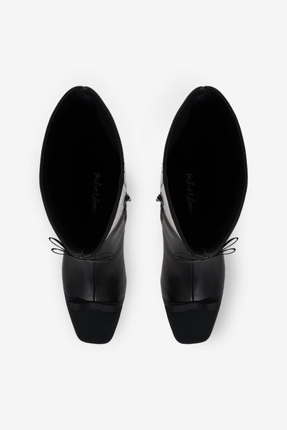 Claudine Cap Toe Boot Black - For Love & Lemons