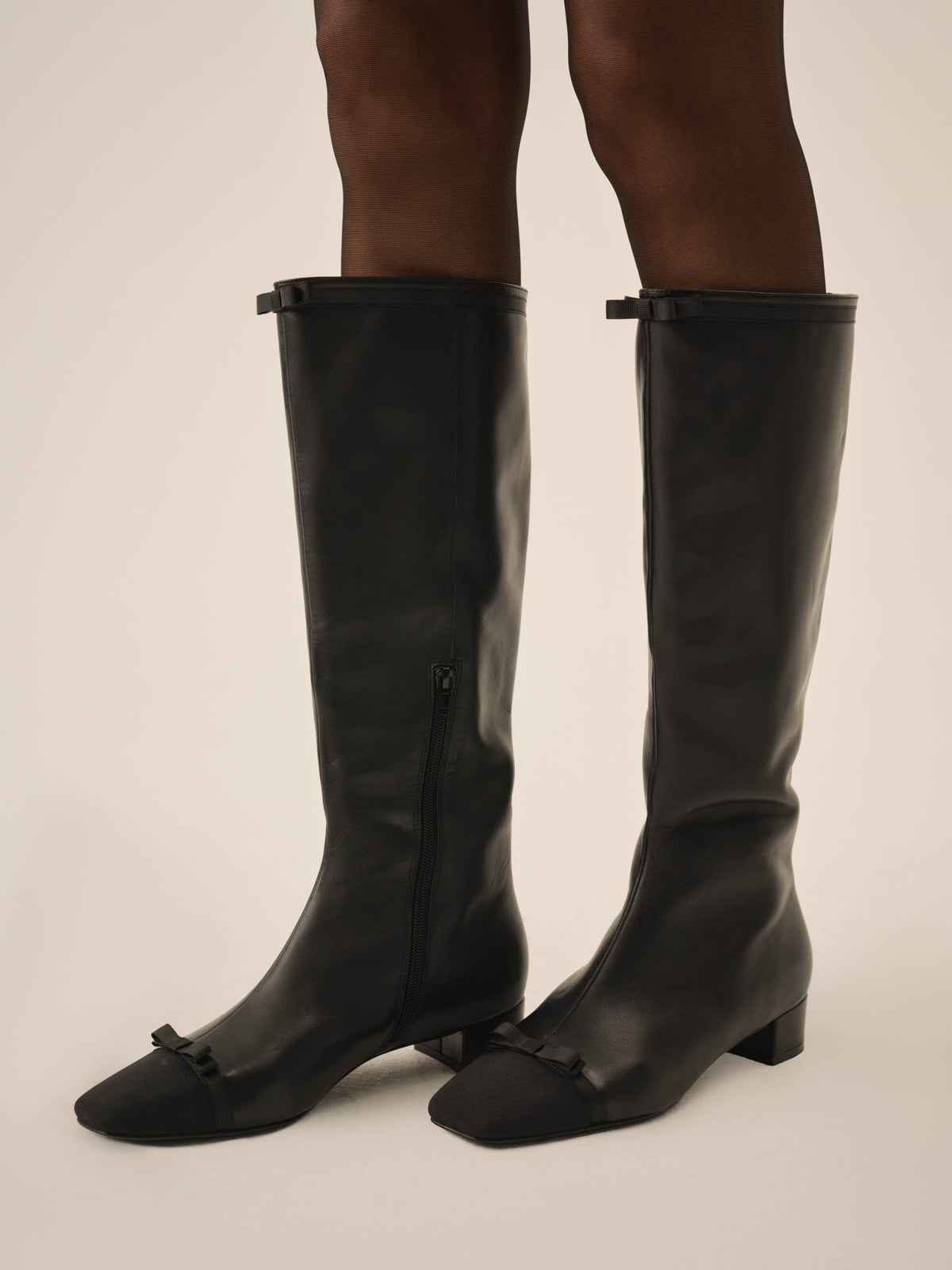 Claudine Cap Toe Boot Black - For Love & Lemons