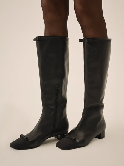 Claudine Cap Toe Boot Black - For Love & Lemons