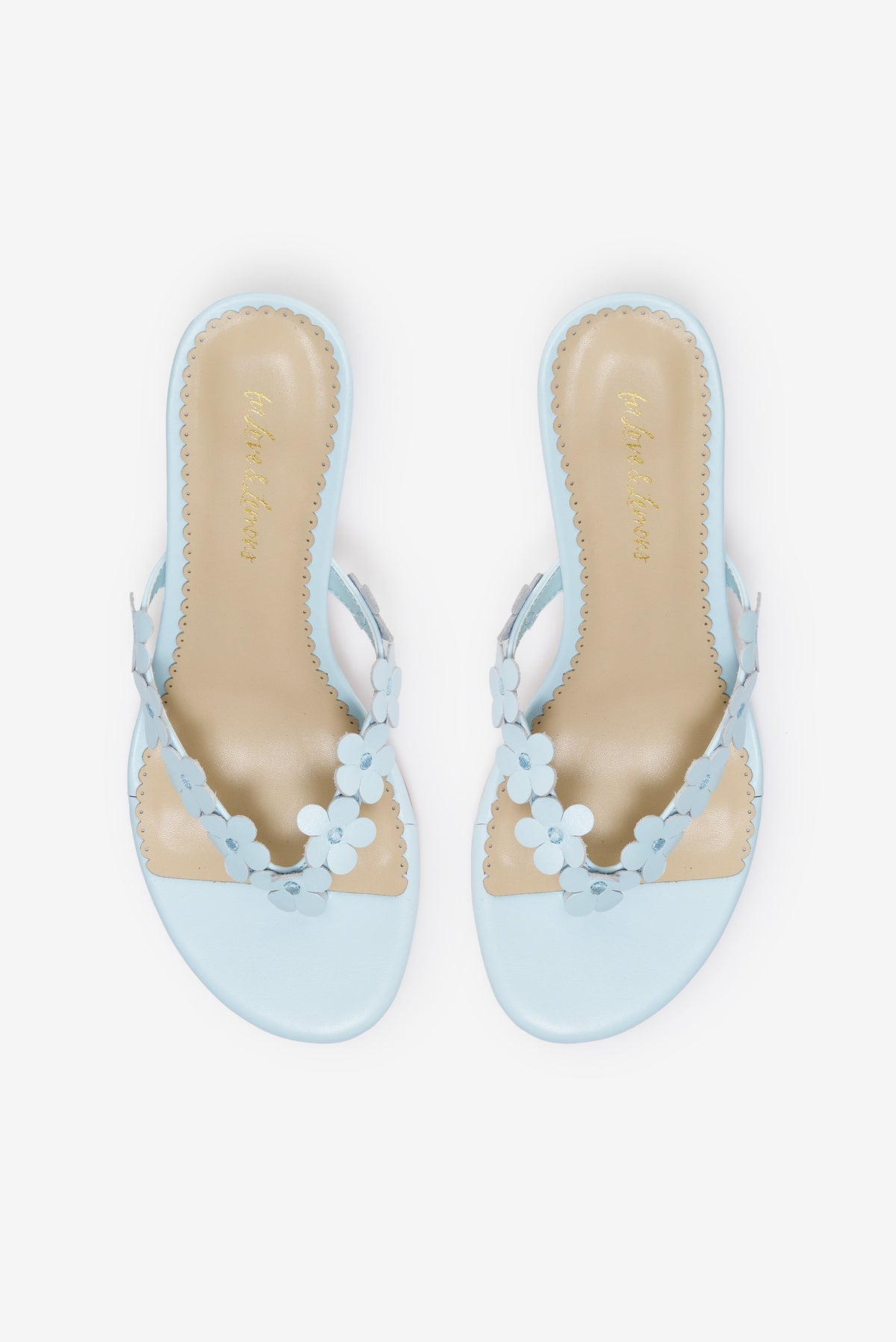 Gia Floral Heel Blue - For Love & Lemons
