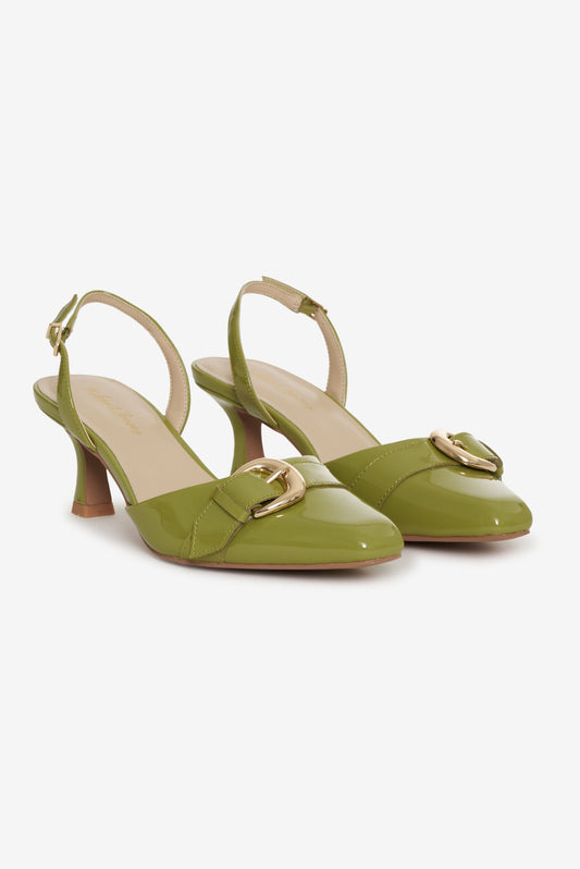 Marion Buckle Heel Olive - For Love & Lemons