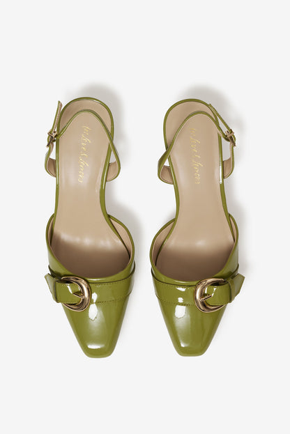 Marion Buckle Heel Olive - For Love & Lemons