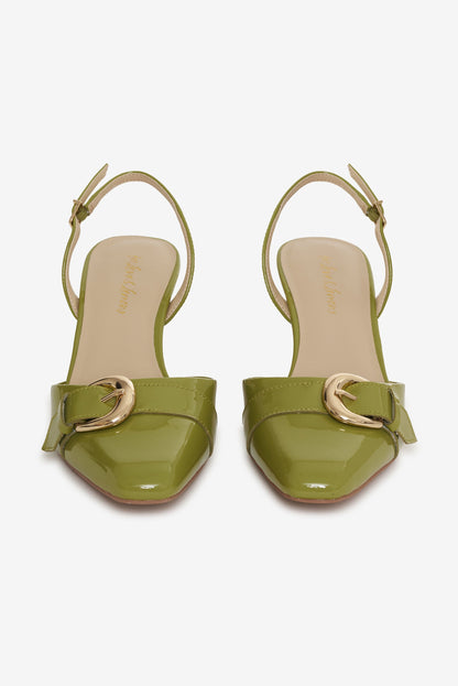 Marion Buckle Heel Olive - For Love & Lemons