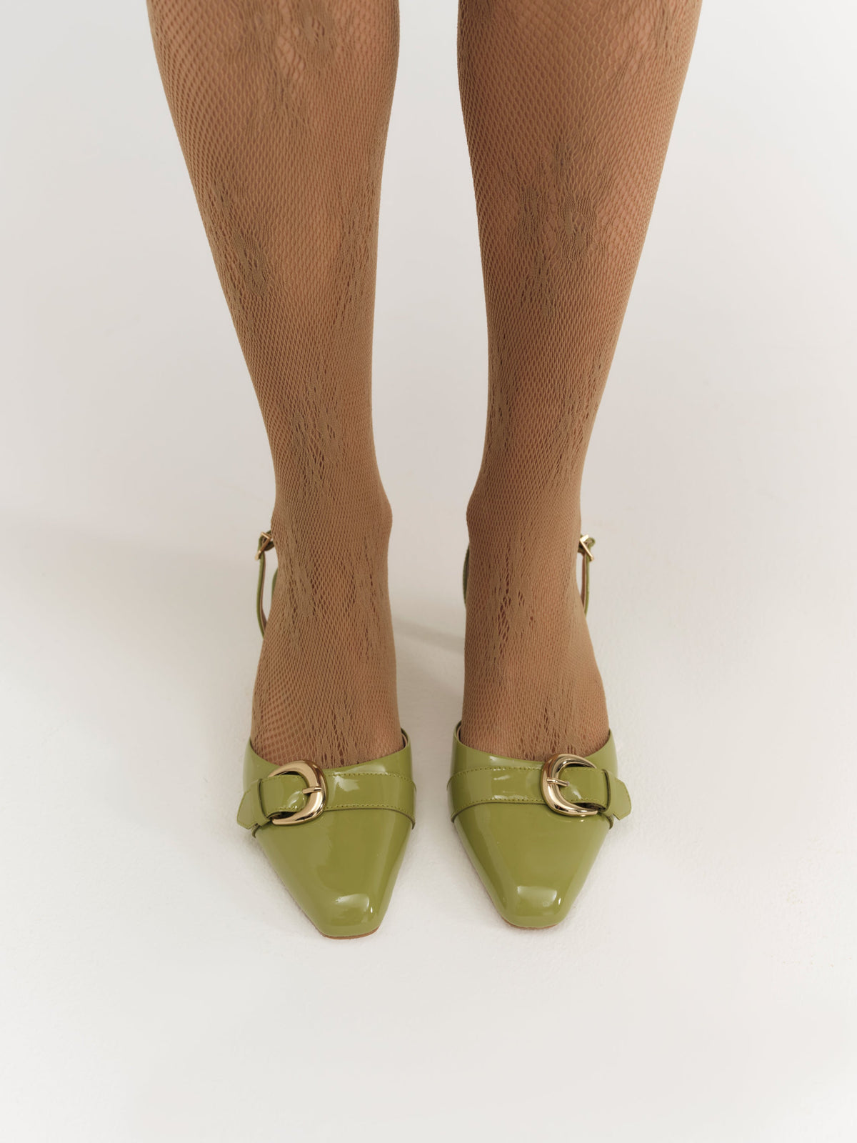 Marion Buckle Heel Olive - For Love & Lemons