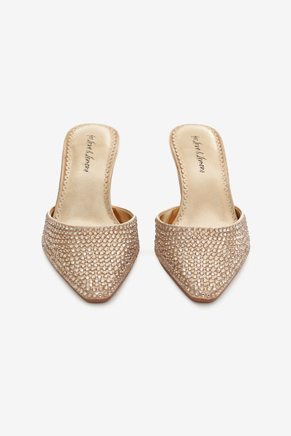 Cleo Mule Heel Gold - For Love & Lemons