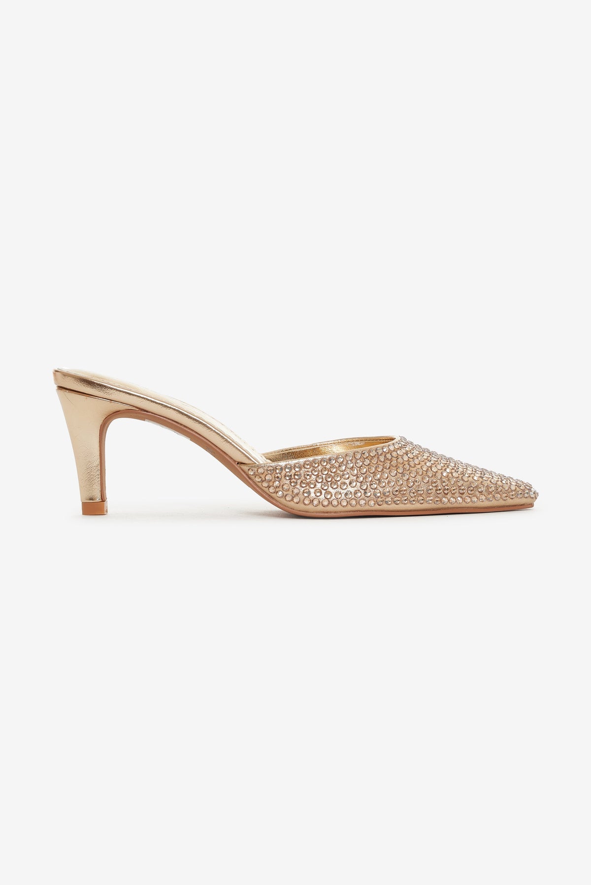 Cleo Mule Heel Gold - For Love & Lemons