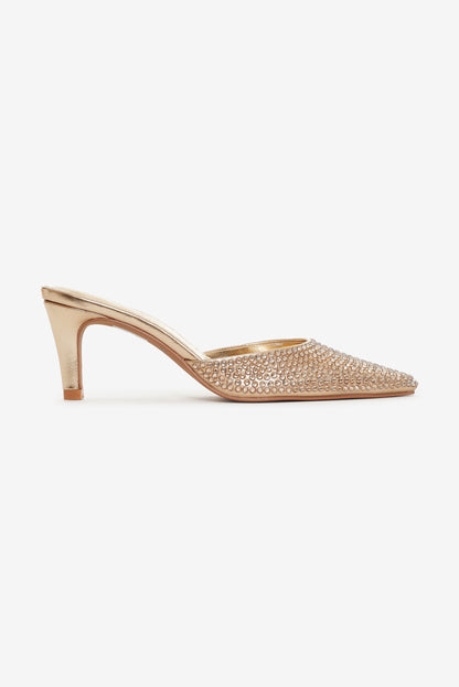Cleo Mule Heel Gold - For Love & Lemons