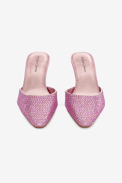 Cleo Mule Heel Baby Pink - For Love & Lemons