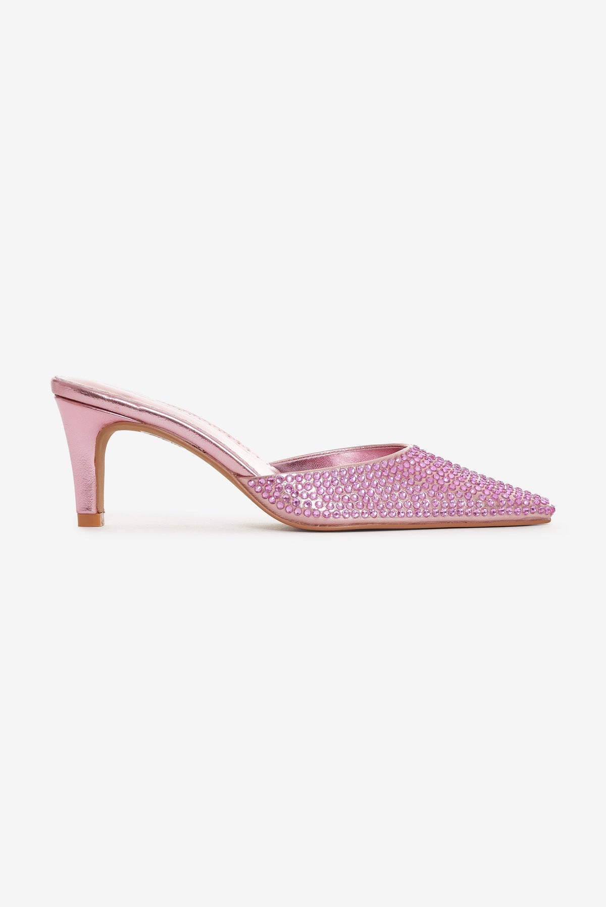 Cleo Mule Heel Baby Pink - For Love & Lemons