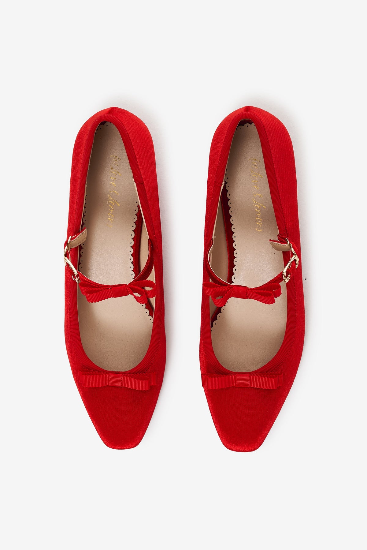 Lucia Velvet Mary Jane Red - For Love & Lemons
