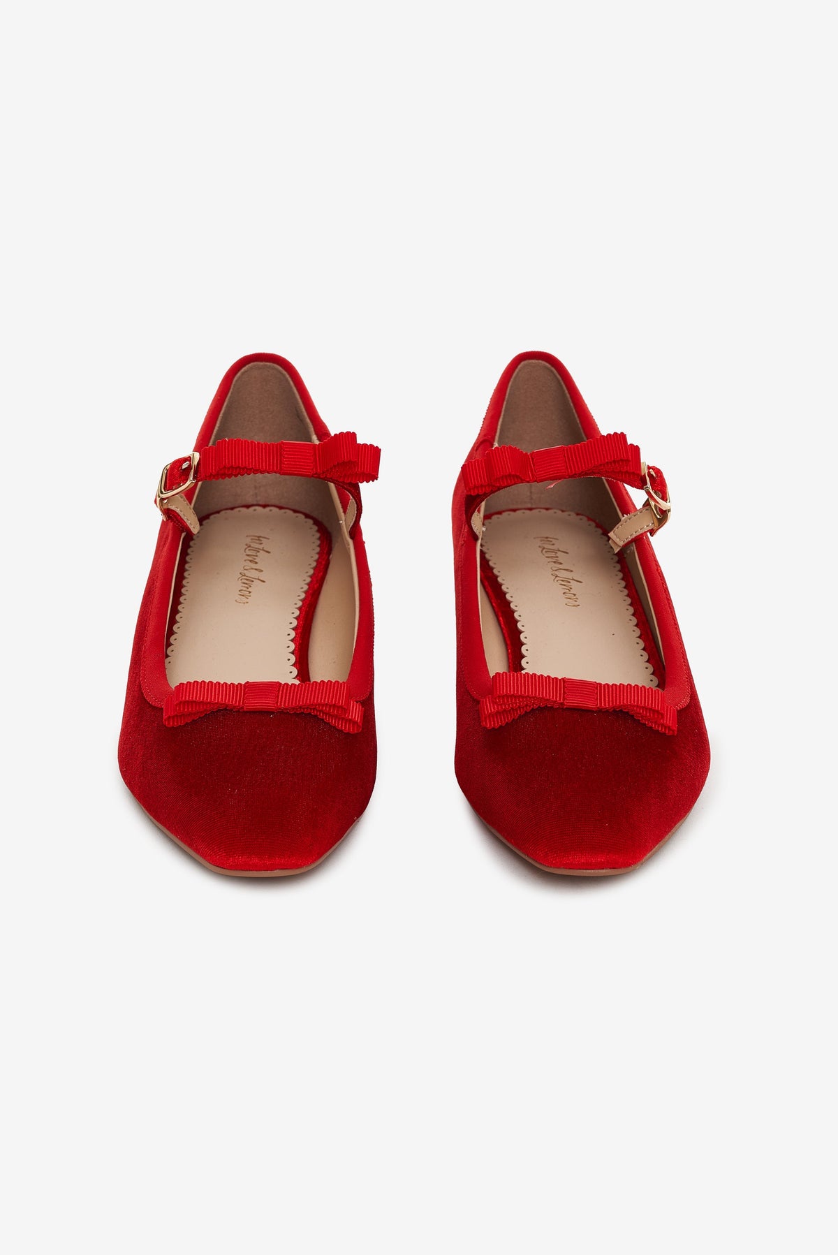 Lucia Velvet Mary Jane Red - For Love & Lemons