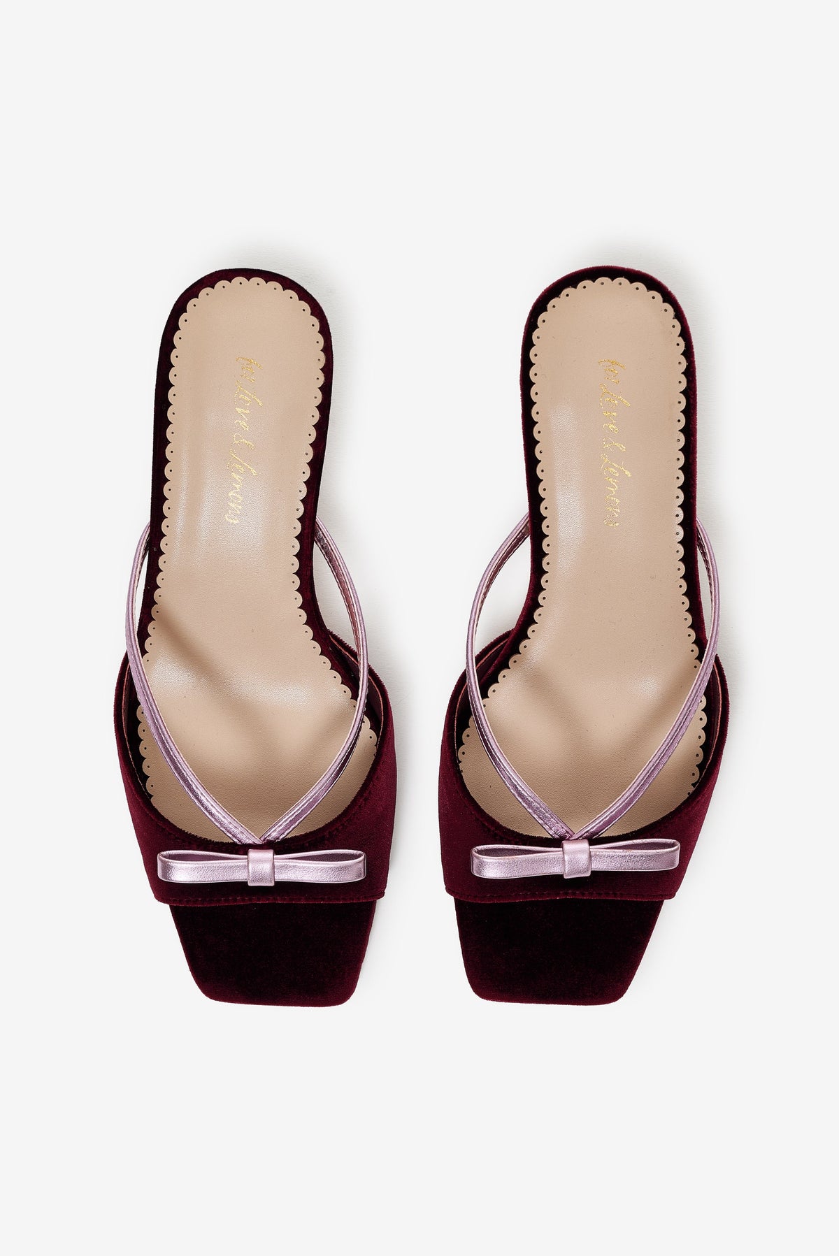 Grace Mule Heel Burgundy - For Love & Lemons