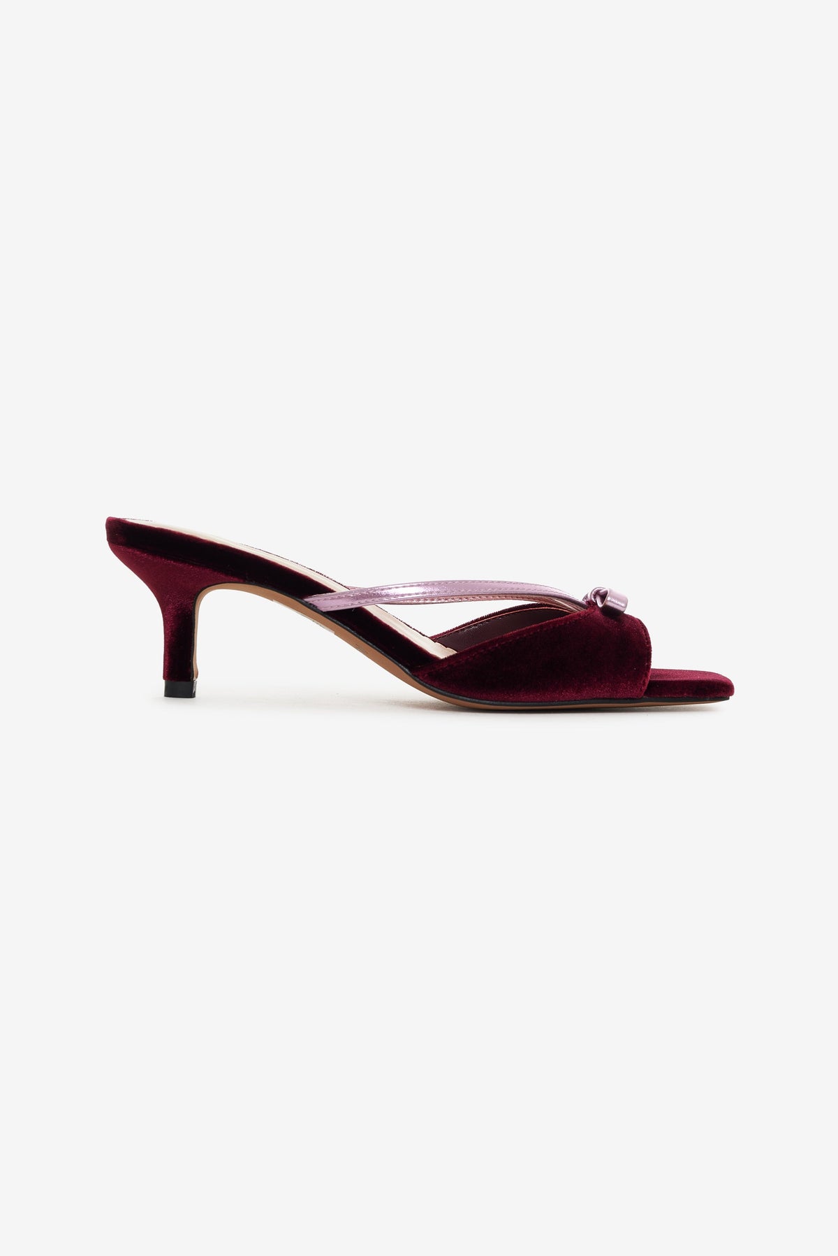 Grace Mule Heel Burgundy - For Love & Lemons