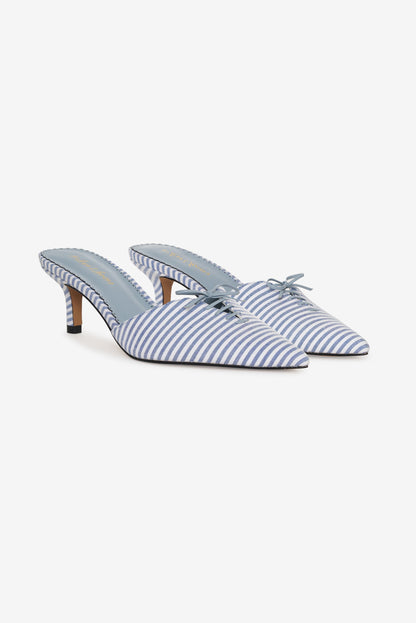 Amy Linen Mule Blue - For Love & Lemons
