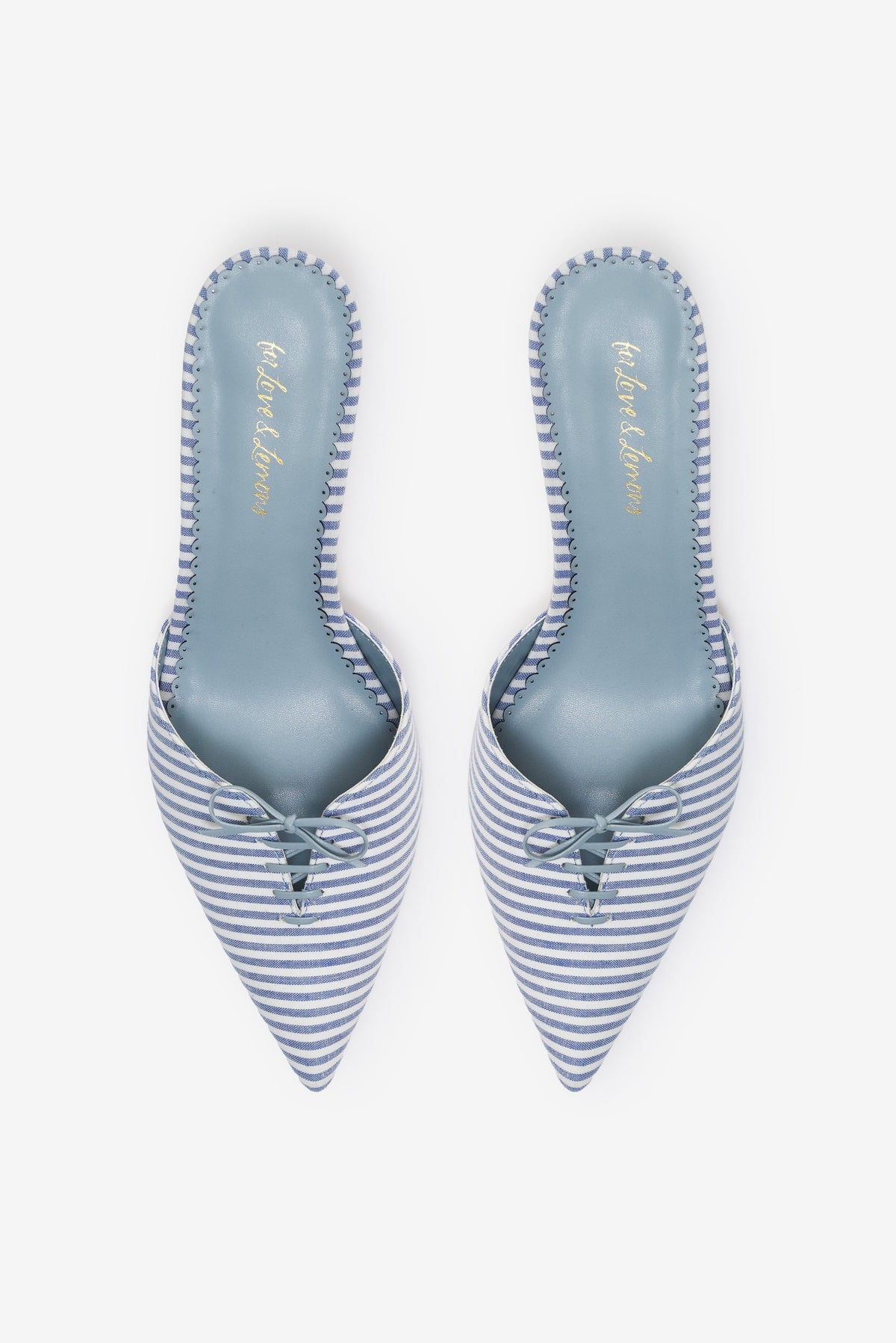 Amy Linen Mule Blue - For Love & Lemons