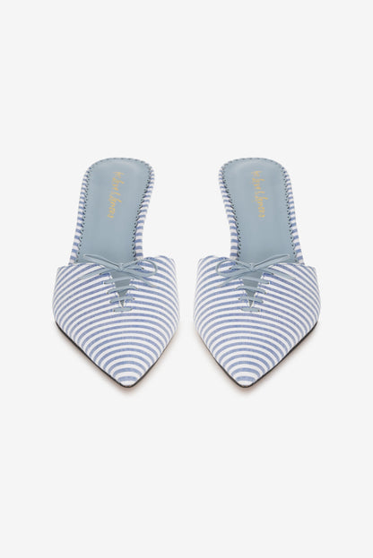 Amy Linen Mule Blue - For Love & Lemons