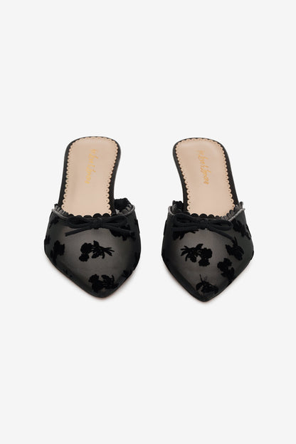 Sylvie Mule Heel Black - For Love & Lemons