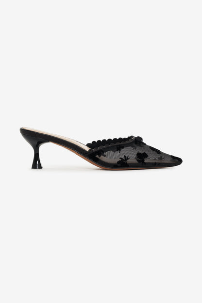 Sylvie Mule Heel Black - For Love & Lemons