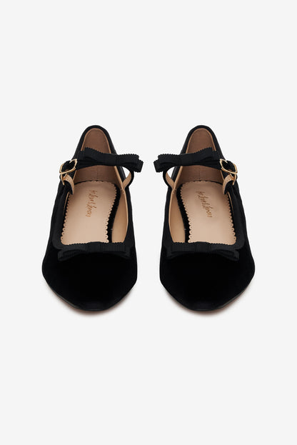 Lucia Velvet Mary Jane Black - For Love & Lemons
