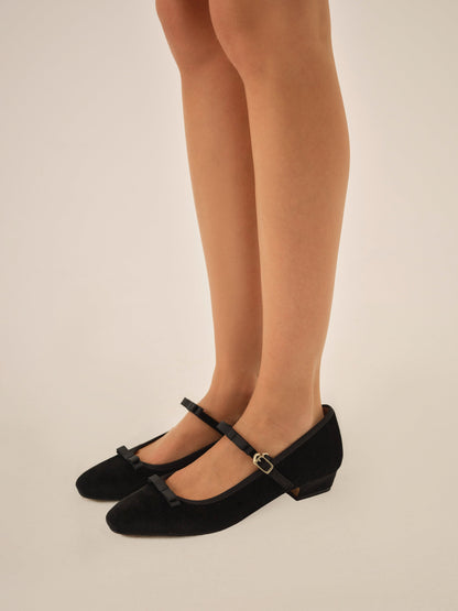 Lucia Velvet Mary Jane Black - For Love & Lemons