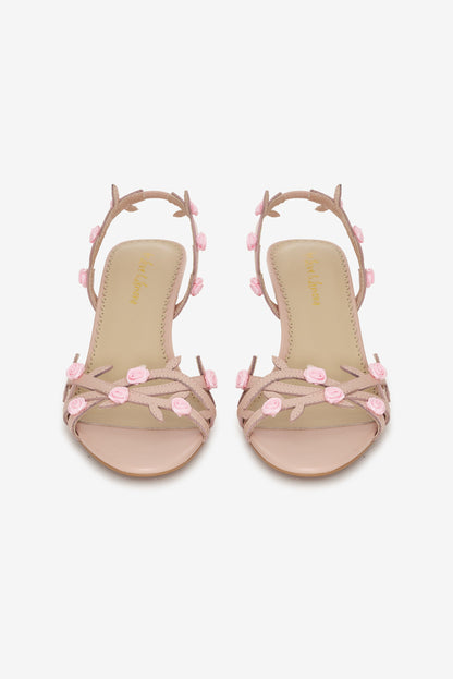Rosalie Vine Slingback Heel Nude - For Love & Lemons