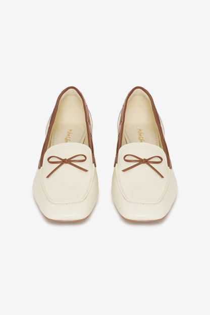 Sutton Heeled Boat Shoe Cream - For Love & Lemons
