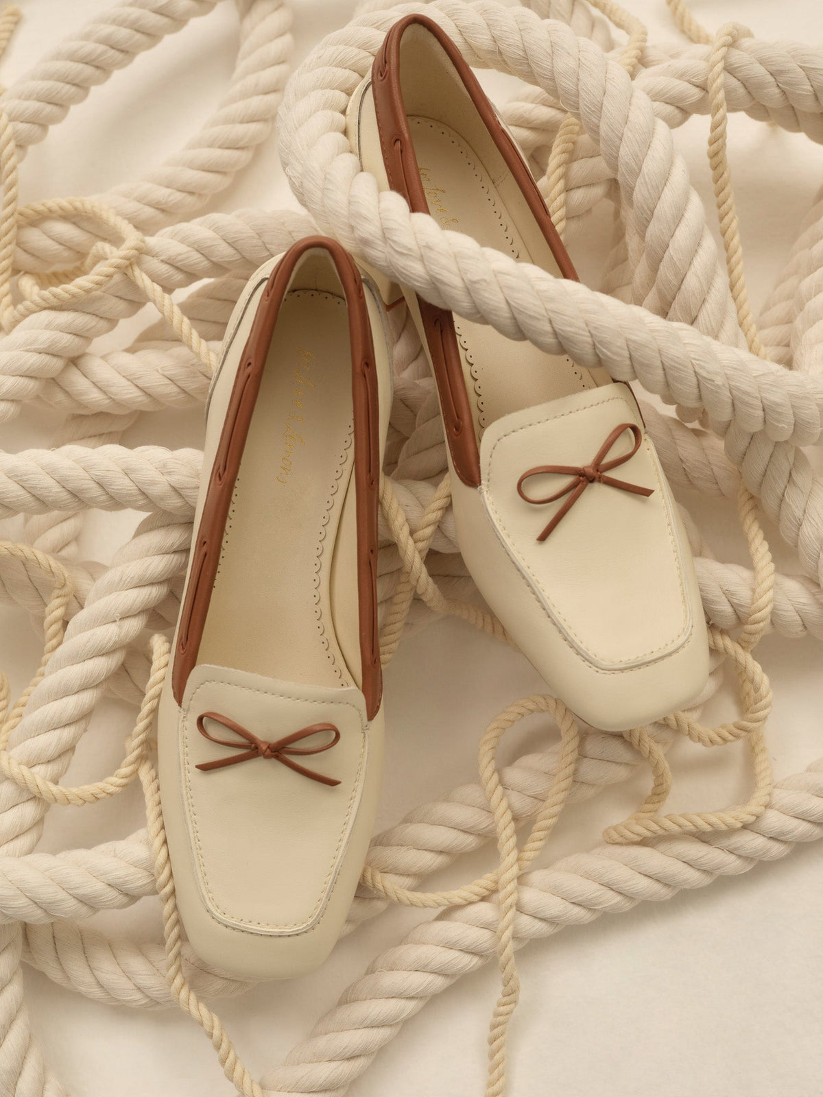 Sutton Heeled Boat Shoe Cream - For Love & Lemons