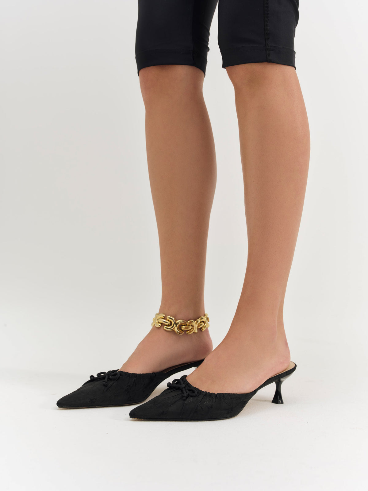 Colette Mule Heel Black - For Love & Lemons