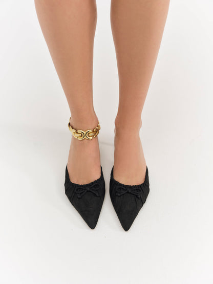 Colette Mule Heel Black - For Love & Lemons