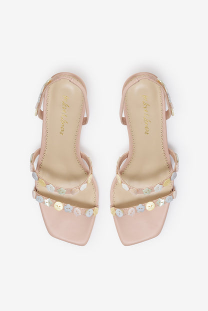 Cleo Button Heel Blush - For Love & Lemons