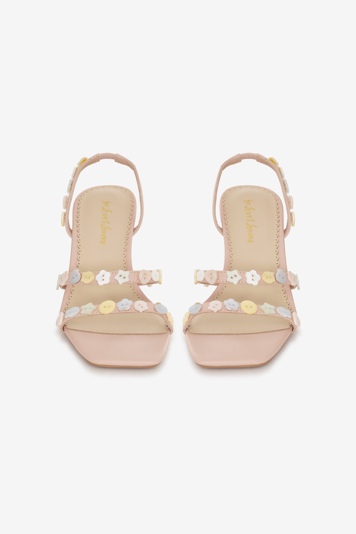 Cleo Button Heel Blush - For Love & Lemons