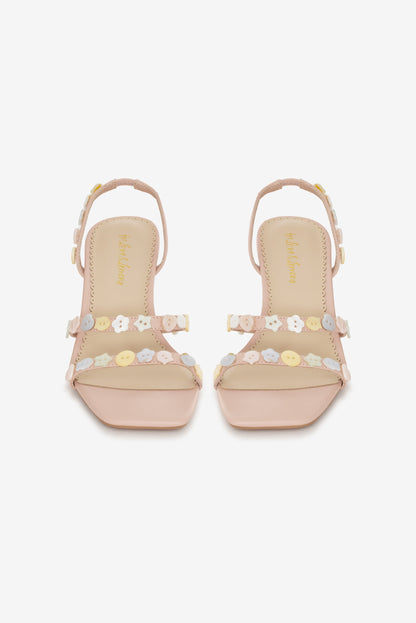 Cleo Button Heel Blush - For Love & Lemons