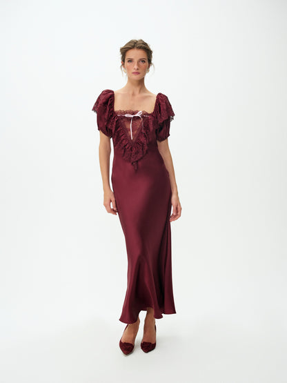 Cove Maxi Dress Bordeaux - For Love & Lemons